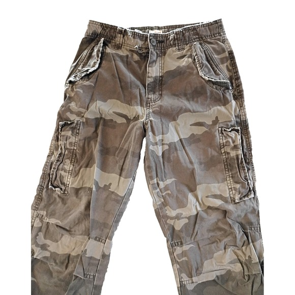 Vintage Y2K Mossimo Camo Cargo Wide Leg Skater Pants Size 16 - Picture 2 of 5